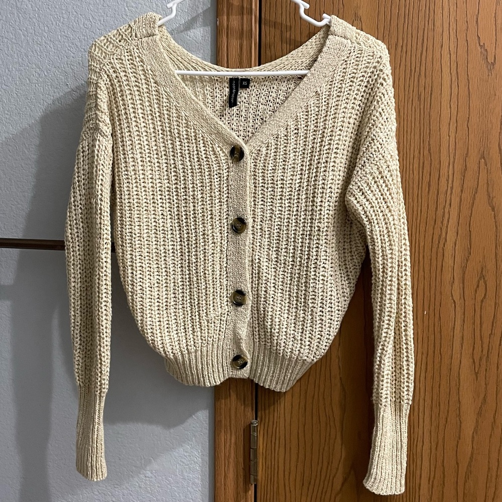 moon & madison cardigan | cream, x-small